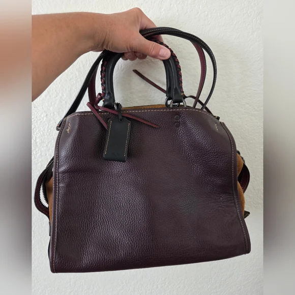 Coach Rogye 1941 Exc Condition Elegant Burgundy Leather Handbag Oxblood Color - Picture 3 of 7